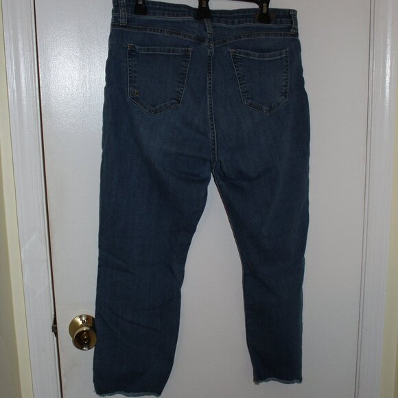 Kut from the Kloth Jeans High Rise Crop Straight Leg - Picture 2 of 2